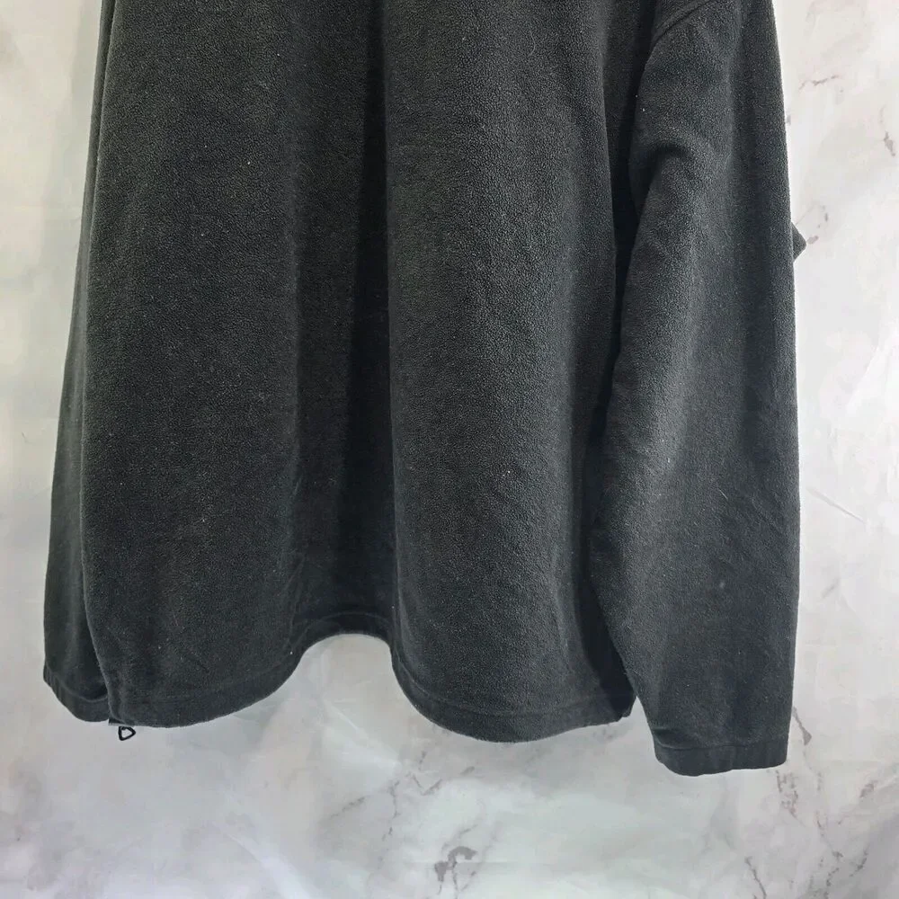 Columbia Jacket Mens XXL Black Full Zip Fleece Mid Layer Synch Steens Mountain